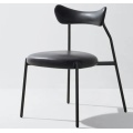 Restaurant Dining Coffee Shop Chair Metal met leer