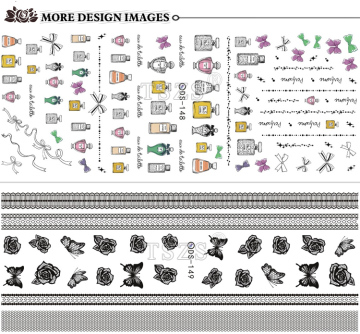 Nail Art Designs Fashion Color Nail Art Water Decals Stickers