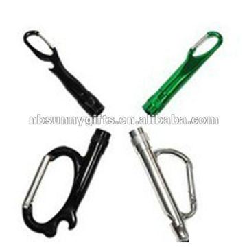 Bottle Opener Carabiner And Hook with Led Flash Light