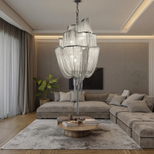 Italian Modern Atlantis Metal Chain Chandelier Lighting