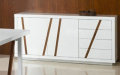 Modernes, weißes Hochglanz-Esszimmer-Sideboard