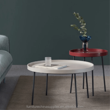 Simple modern round coffee table Metal Side Table