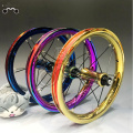 colorful golden 7075 rim 12H 12inch wheel set