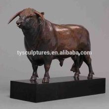 Hebei factory cast life size bronze bison bull sculpture for outdoor decoration