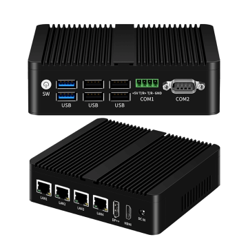N100 Fanless Firewall Mini PC RS485 Phoenix Terminal