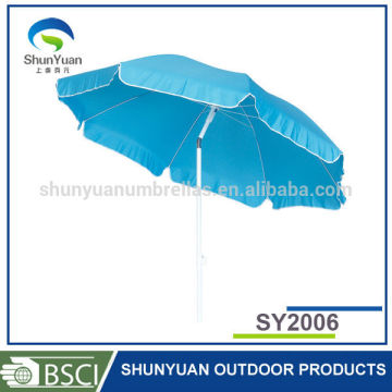 Steel Frame Polyester Fabric Side Post Outdoor Folding Sun Umbrella