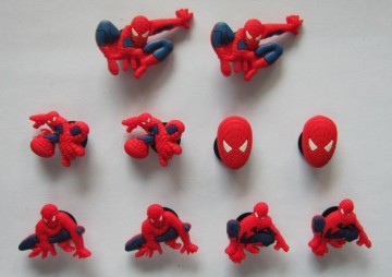 FREE SHIPPING 16 PCS Spiderman SHOE CHARMS FIT JIBBITZ