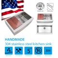 33 Inch Apron Front Kitchen Stainless Steel Sink