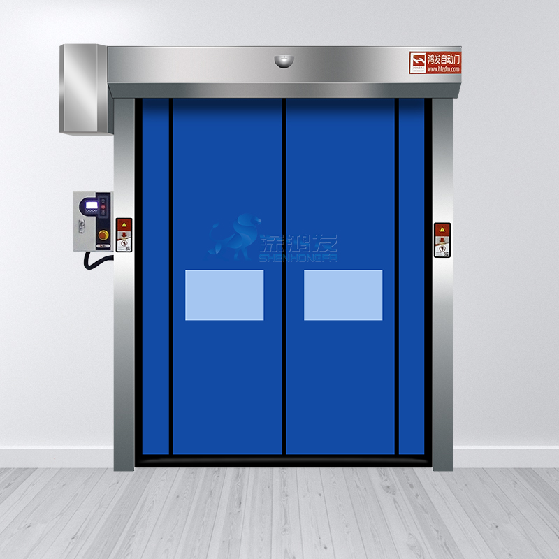 Windproof zipper structure high-speed industrial fast door