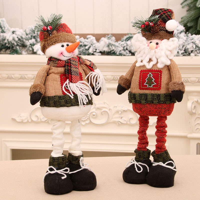 New Christmas retractable Doll Christmas gift Christmas decoration supplies Santa doll