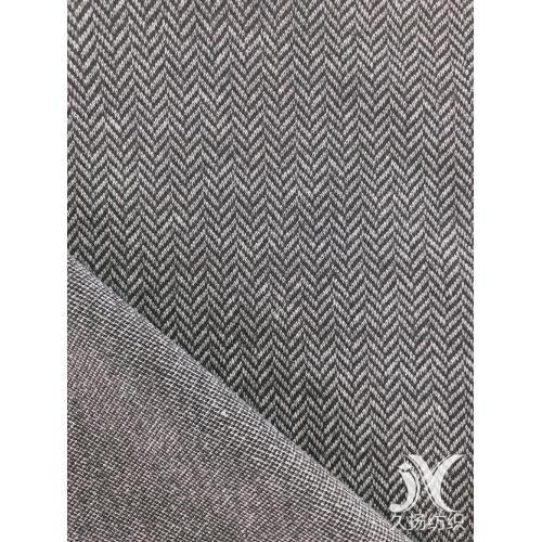 Fischgräten-Tweed-Jacquard-Strick