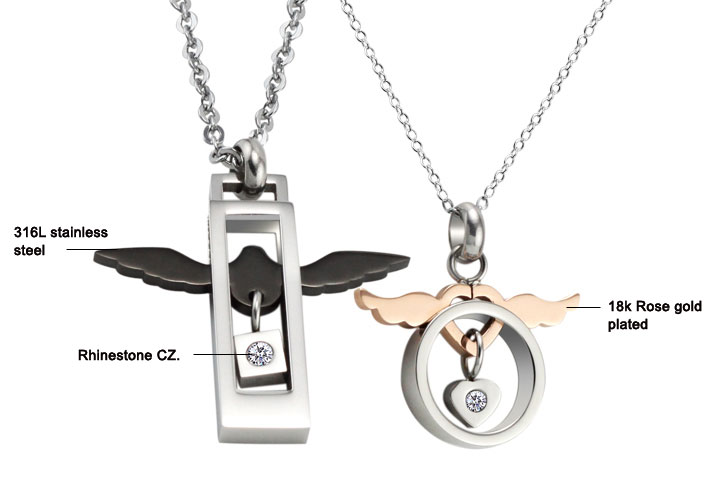 Stainless Steel Jewelry Lovers Category Pendant (HR3259)