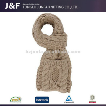 Best design China factory cheap price knitted scarf with pockets