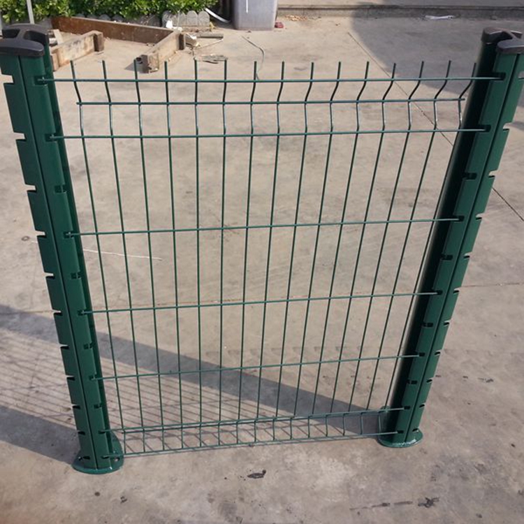 PVC coated black steel euro fence panel