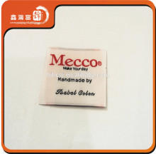 straight cut branded embroidered labels for clothing