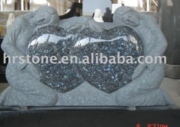 angel heart shape headstones monuments