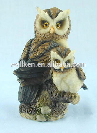 resinic owl figures,polyresin hawk statue,large animal statue