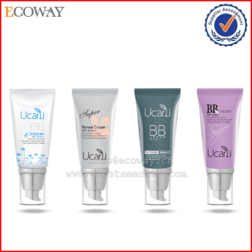 High class BB cream cosmetic tube with clear screw cap