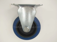 5 inch Black Plastic Wheel Caster With Soft Rubber Fixed Hospital Bed Caster