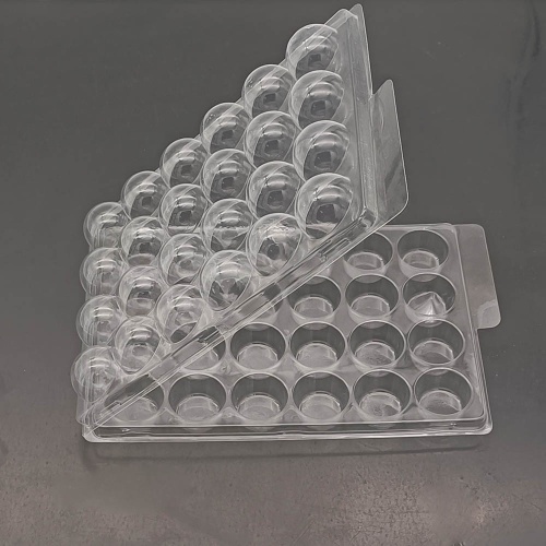 24 Cavity Truffelverpakking PET Dubbele Blister Clamshell