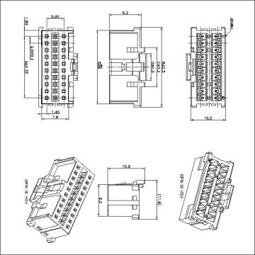 Vỏ đầu nối đôi Pitch 2,00mm