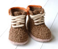 Crochet ที่มีสีสัน Handmade เด็ก Enfant Dollies รองเท้า / รองเท้า