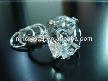 Laser Engraved Diamond Ring Keychain MH-00134B