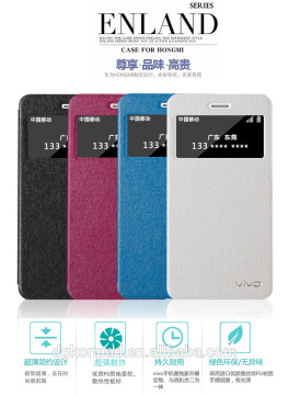 Dot view wallet flip leather cover case for bbk vivo y22