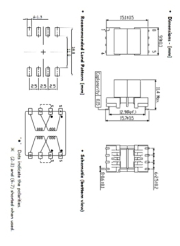 EP 10 SMD high voltage power Pulse Transformer