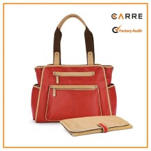 custom fashion microfiber tote mama bag with changing pad