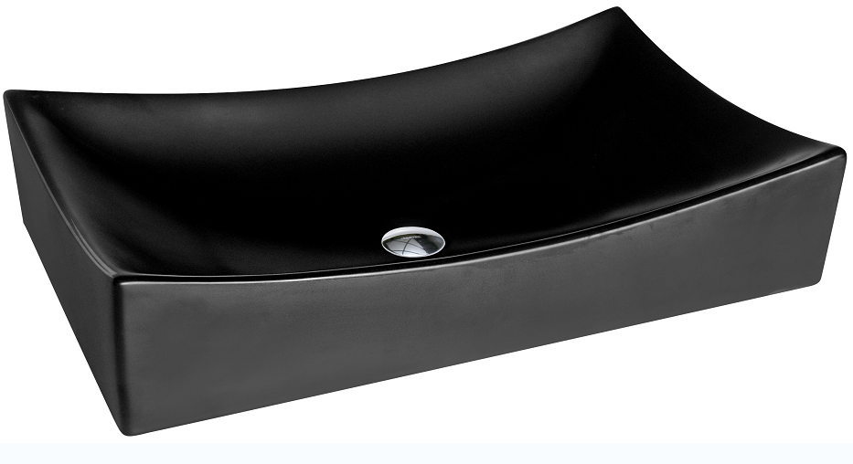 Black White Modern Design Bathroom Ceramic Wash Basin