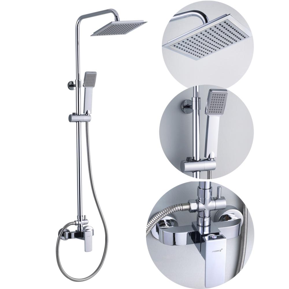 Ensemble de robinet de douche à haute pluie en acier inoxydable