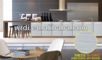 Textured mdf board for kitchen cabinet