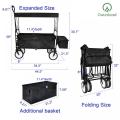 Folding Portable Hand Cart with Removable Canopy