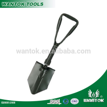 Heated military folding spade shovel with pickaxe