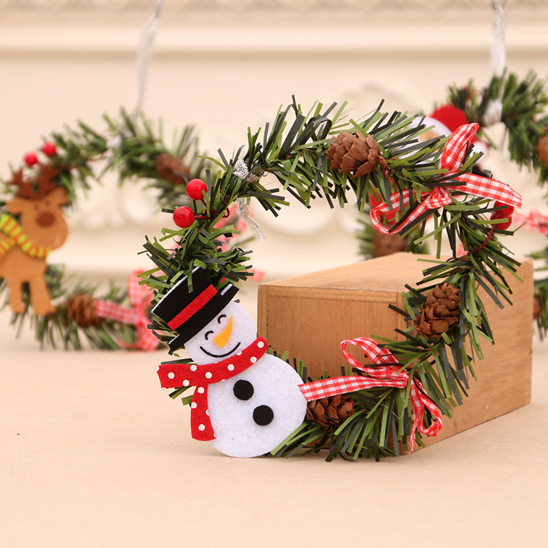 Christmas decoration Garland Christmas supplies Christmas rattan Garland Christmas door hanging decorations arrangement