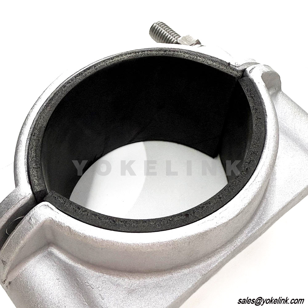 Nagyfeszültségű kábel, gumival bélelt alumínium, egykábeles bilincs