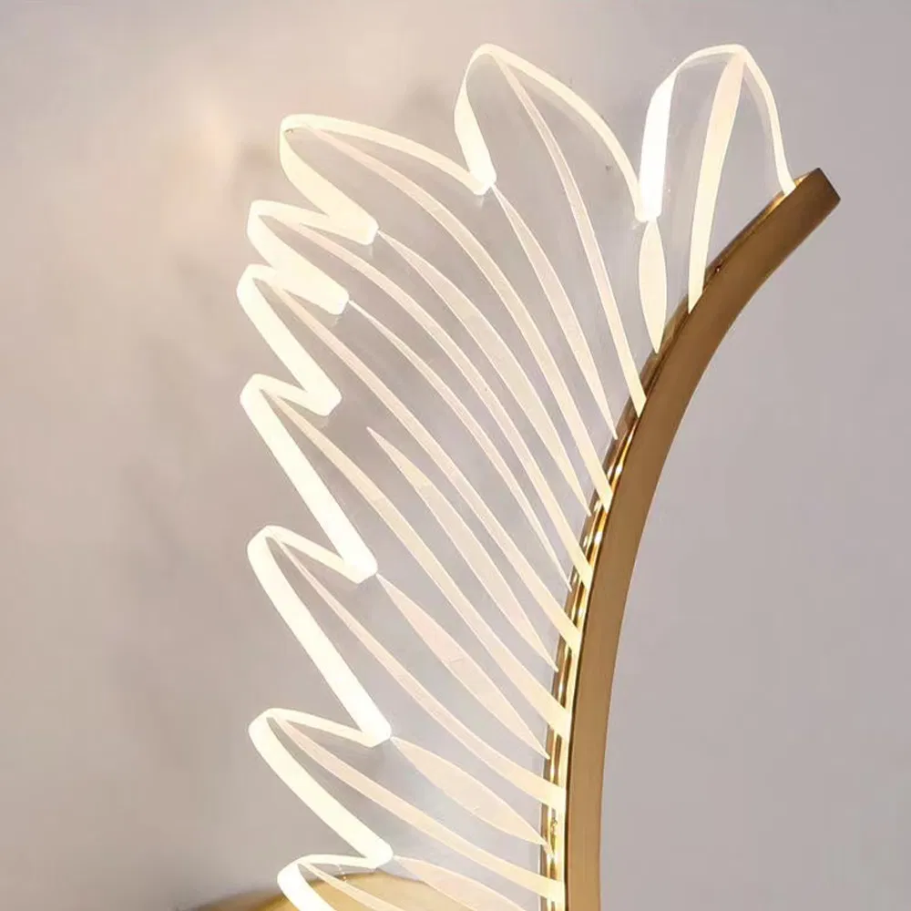Elegant Acrylic Feather Wall Lamp for Luxurious Interiors