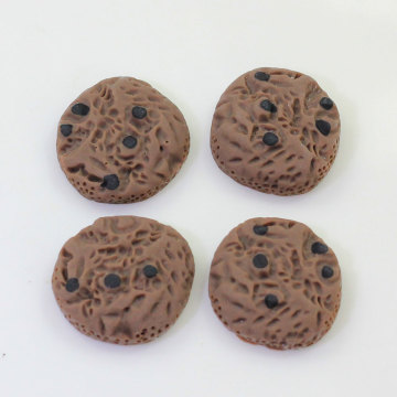 Miniature Dollhouse Food Toys Chocolate Cookies Biscuit Flatback Resin Cabochons