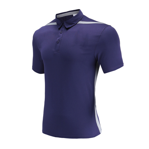 Mens Dry Fit Soccer Wear Polo Shirt Purple