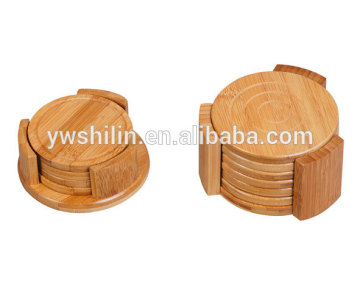 Hot Sales Bamboo Round Coaster / Bamboo Coaster with holder