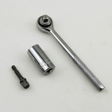 New Products 7-19mm Gator Grip +Ratchet +Drill Adapter Universal Socket