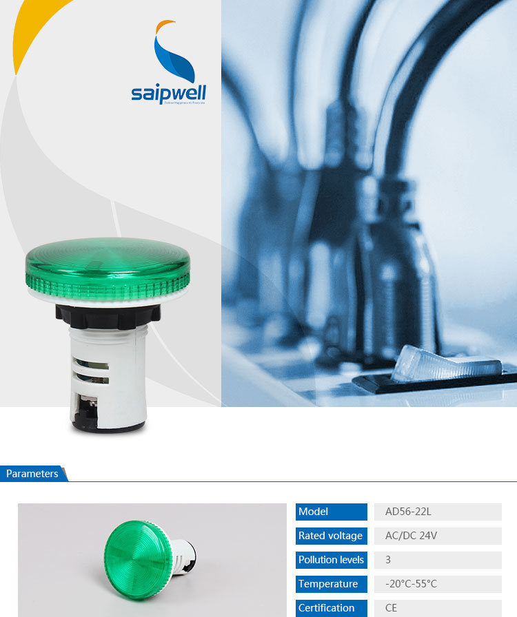 Saip/Saipwell AD56-22L Enclosure Signal Light,Led Indicator Light