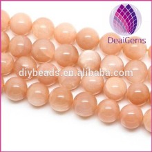 wholesale supplier Natural smooth 6mm round orange moonstone beads