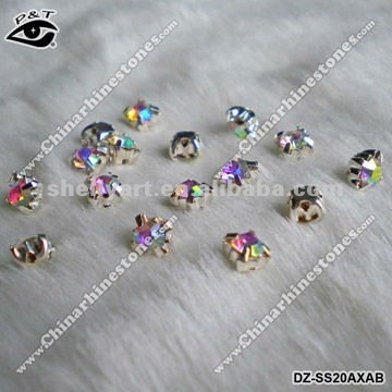 sew on Rhinestone with claw ss30 crystal AB