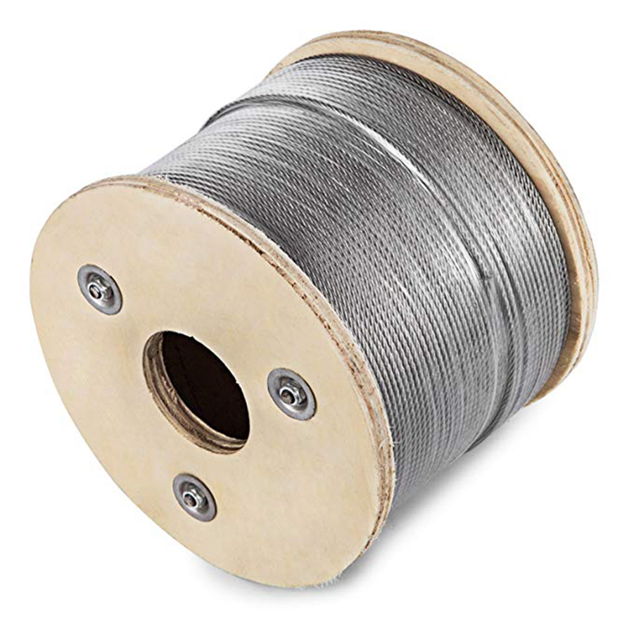 7X19 stainless steel wire rope 1/4in 316