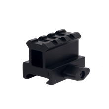 D0015 Short Riser Mount See-Thru 3-Slots Picatinny Rail