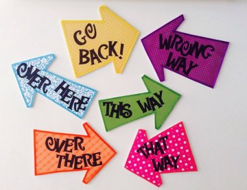 Arrow Point Cut Out Graphics Print Plastic Sheets