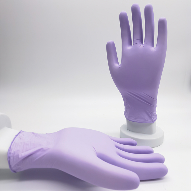 Purple Nitrile Gloves Manufacturer Flexible Waterproof Purple Food Grade Nitrile Disposable Gloves