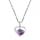 Amethyst Love Heart Birthstone Pendant Colliers de pierre précieuse pour les femmes